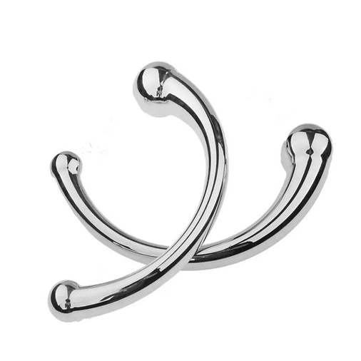 Anal Hooks Ended Steel Double Anal Hook 5858 Elegant Stainless 0901
